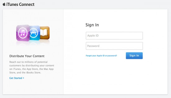 iTunes-Connect-Login
