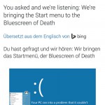 Twitter für Android übersetzt mit Bing