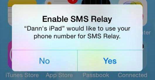 iOS 8 Beta 5 SMS Relay