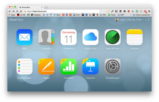 iCloud-Beta-Webseite