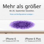 iPhone 6 in der Schweiz ab 4. Oktober erhältlich