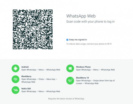 WhatsApp-Web-QR-Login-Page