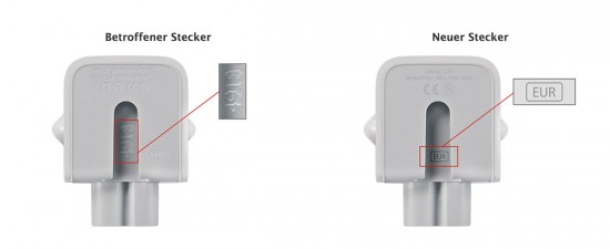 Apple-Netzstecker-Austausch