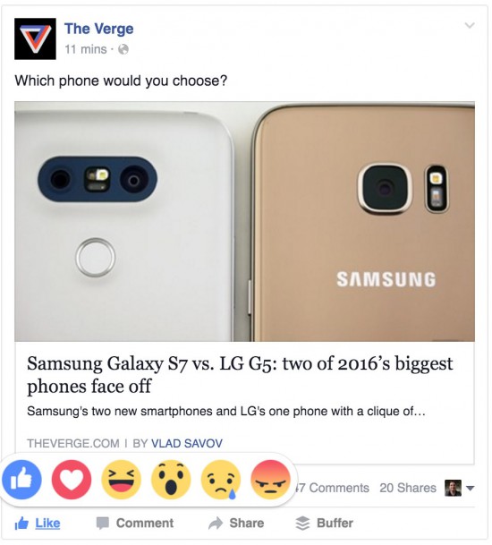 Facebook Reactions