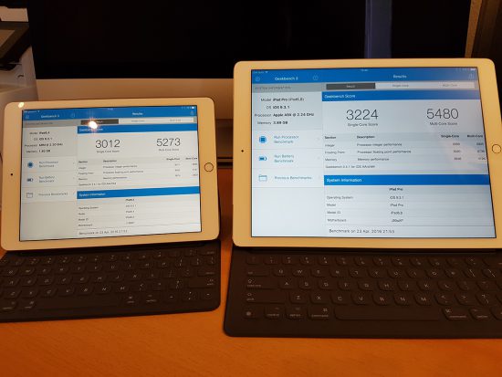 iPad Pro Modelle Geekbench