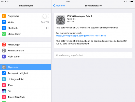 iOS 10 Beta 2