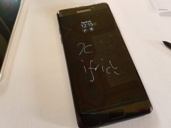 Galaxy Note 7 AOD Display Note